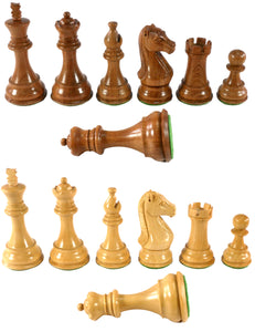 Chess Pieces - 4” Majestic Acaciawood/Boxwood Chess Pieces